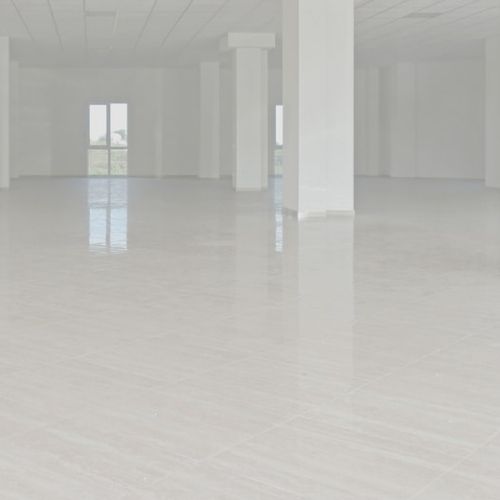 piso porcelanato blanco pulido iluminado