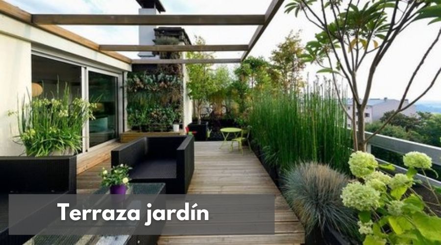 terraza jardin con vegetacion incluida