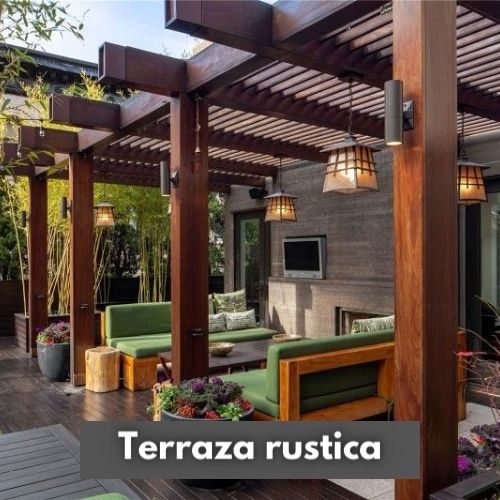 terraza rustica de madera