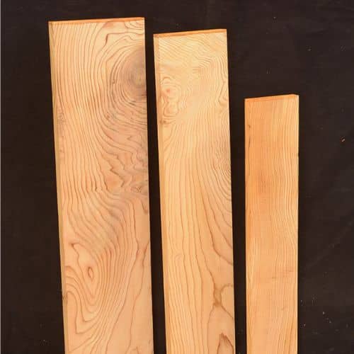 6 cintas de madera de Cedro del Líbano